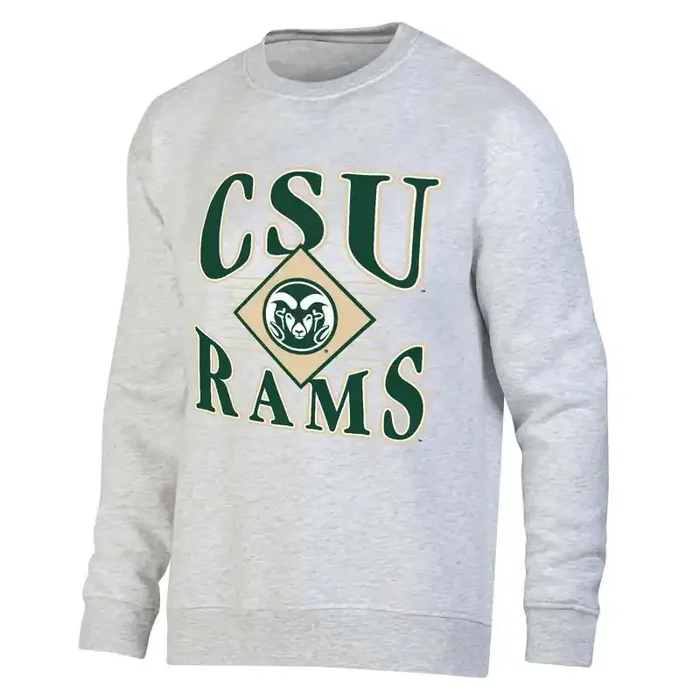 NCAA Colorado State Rams Men‘s Crew Neck Fleece Ash Sweatshirt – M Pullover