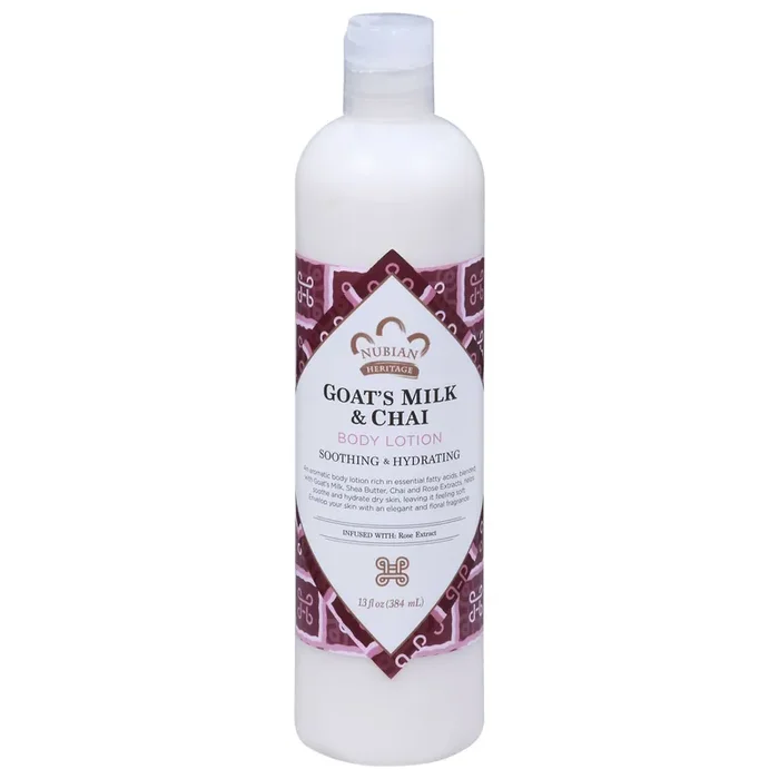Nubian Heritage Body Lotion Goats Milk and Chai, 13 oz