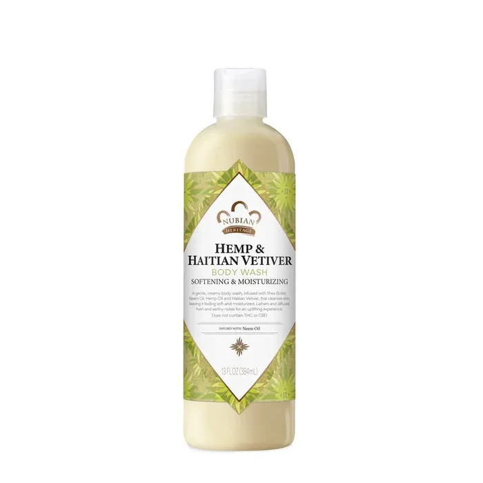 Nubian Heritage Body Wash Indian Hemp & Haitian Vetiver, 13 oz