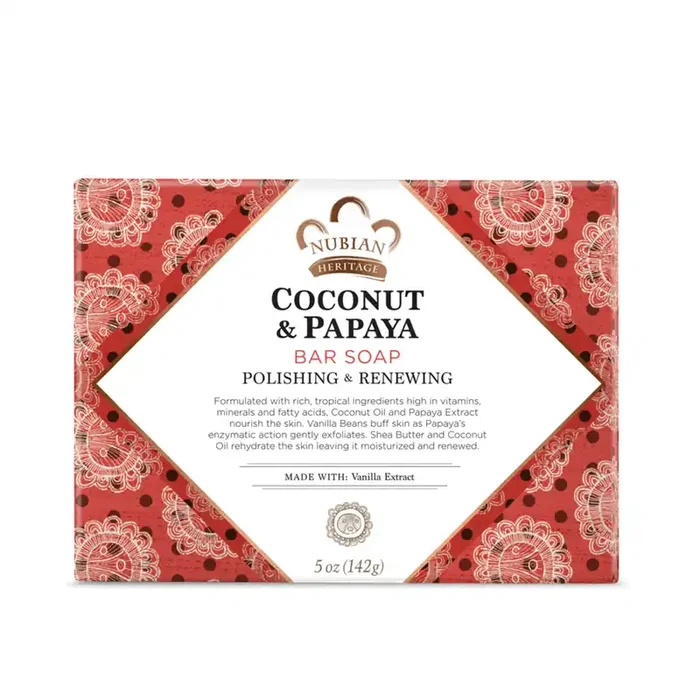 Nubian Heritage Nubian Papaya Soap Bar Coconut