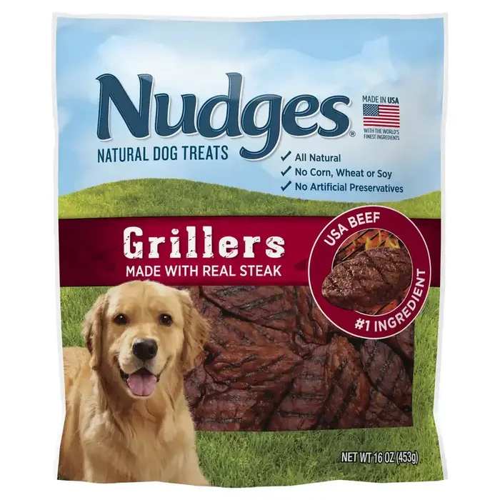 Nudges Natural Dog Treats Grillers Made with Real Steak, 16 oz