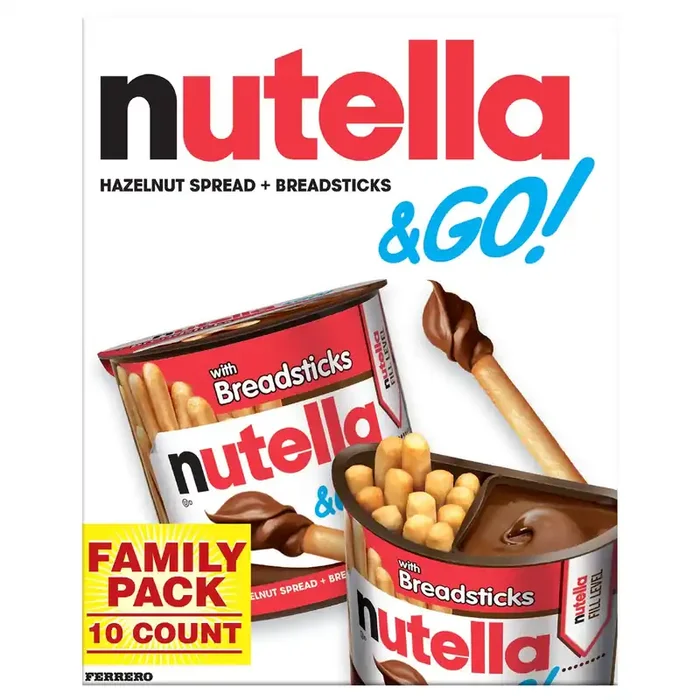 Nutella & Go! Hazelnut Spread + Breadsticks Family Pack 10 ea