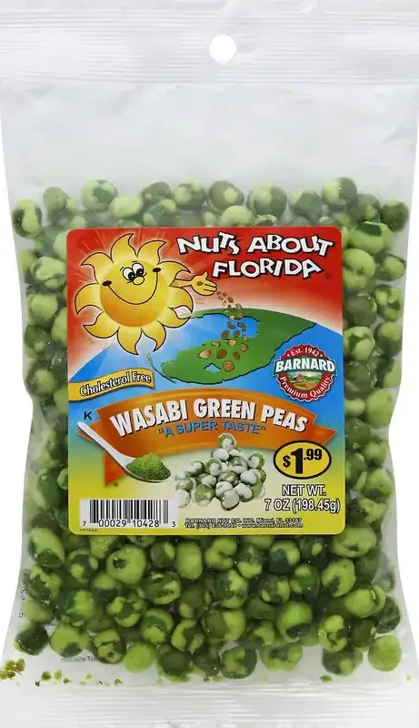 Nuts About Florida Wasabi Green Peas 7 oz