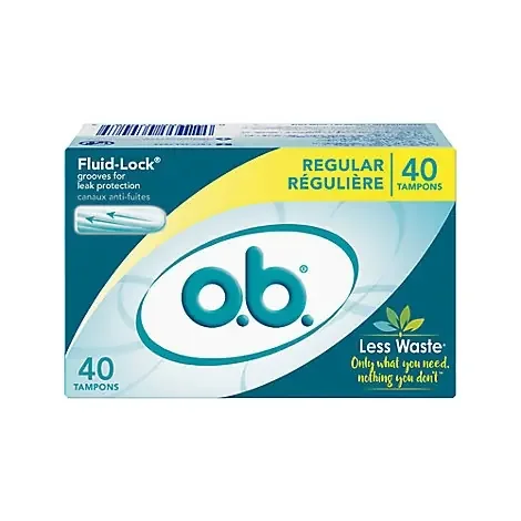 O.B. Original Tampons Digital Applicator Free Regular Absorbency