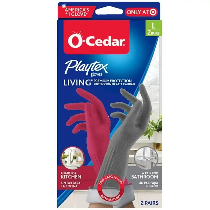 O-Cedar Living Gloves – Large – 2pk