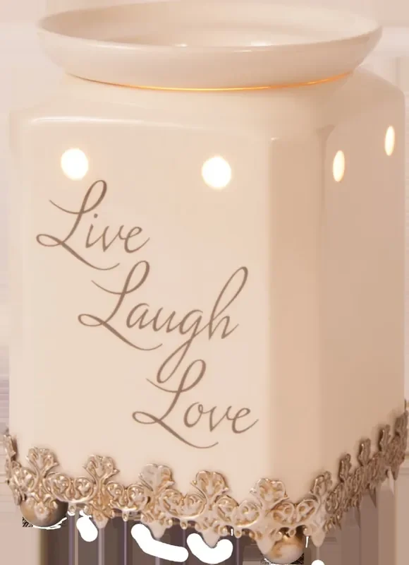 Oak & Rye Live Laugh Love Wax Warmer – Cream