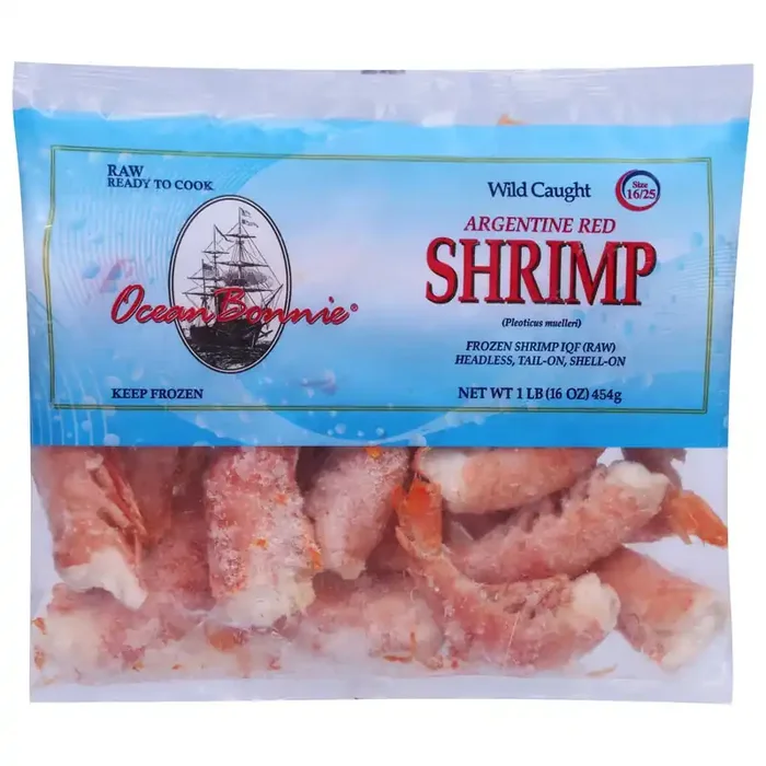 Ocean Bonnie Wild Caught Agentine Red Shrimp 1 lb