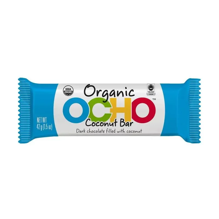 OCHO Candy Organic Dark Chocolate Coconut Bar – 1.5oz