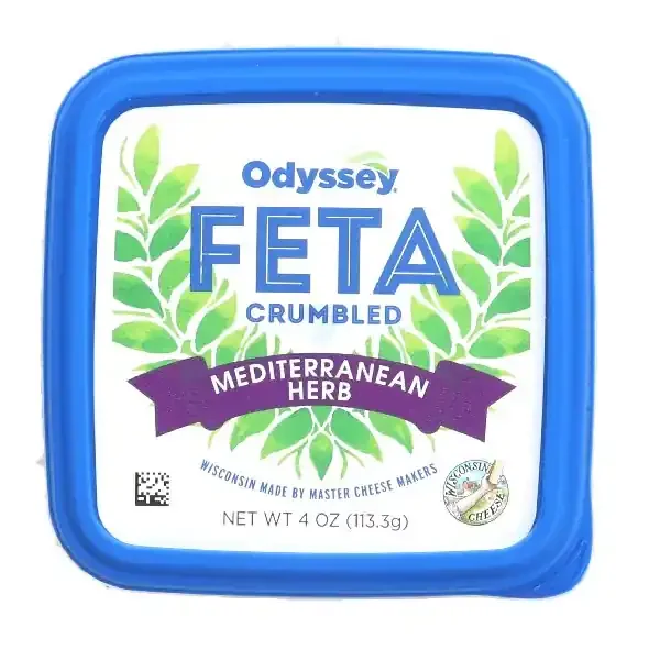 Odyssey Crumbled Mediterranean Herb Feta – 4 oz
