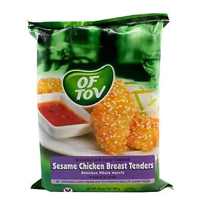 Of Tov Chicken Tenders Breaded Sesame