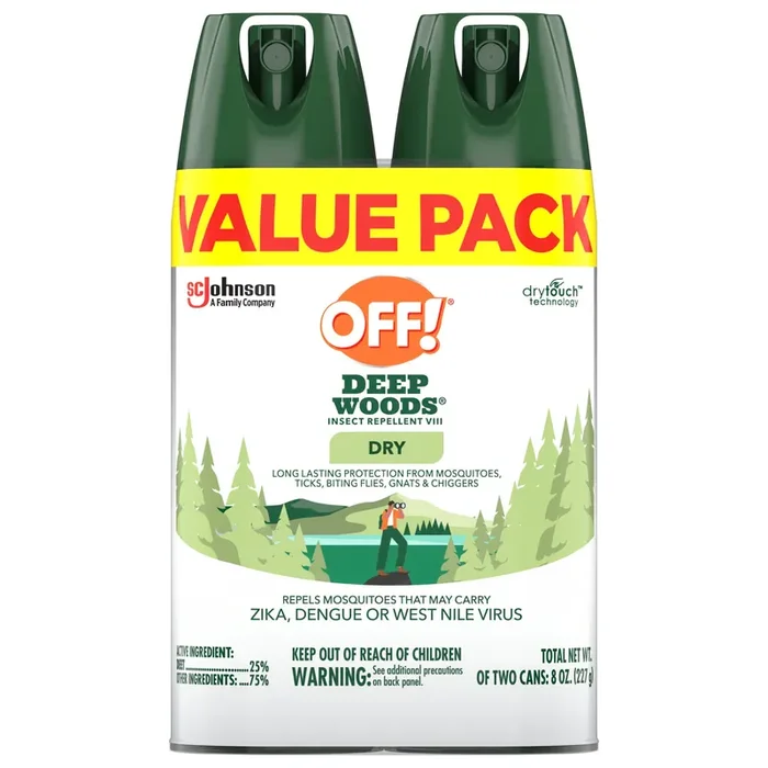 OFF! Deep Woods Insect Repellent VIII Dry, 4 fl oz, 2 ct