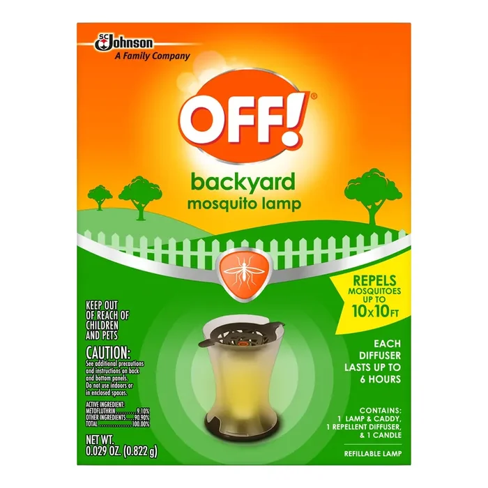 OFF! Mosquito Lamp & Repellent Diffuser, Covers an Area up to 10 feet by 10 feet