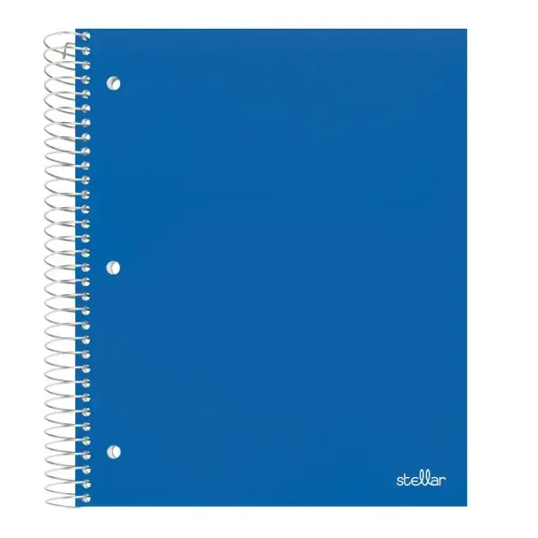 Office Depot Brand Stellar Poly Notebook, 8 1/2″ X 11″, 3 Subject, College Ruled, 300 Pages (150 Sheets), Blue