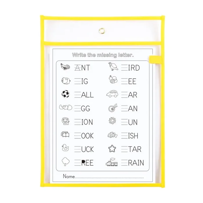 Office Works Dry Erase Pocket – Yellow