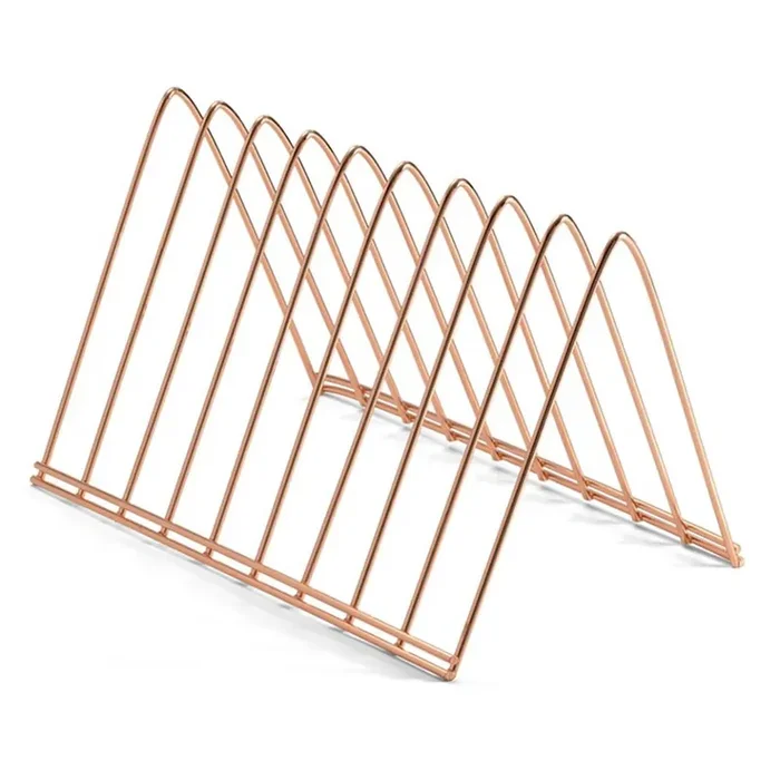 OfficeMate Triangle Steel Wire Desktop Organizer – Rose Gold