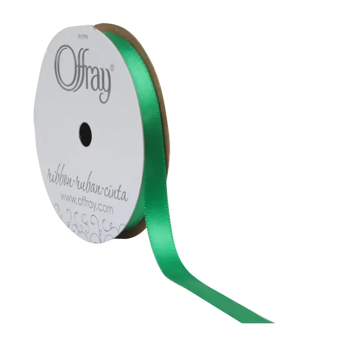 Offray 3/8″ Satin Emerald Ribbon