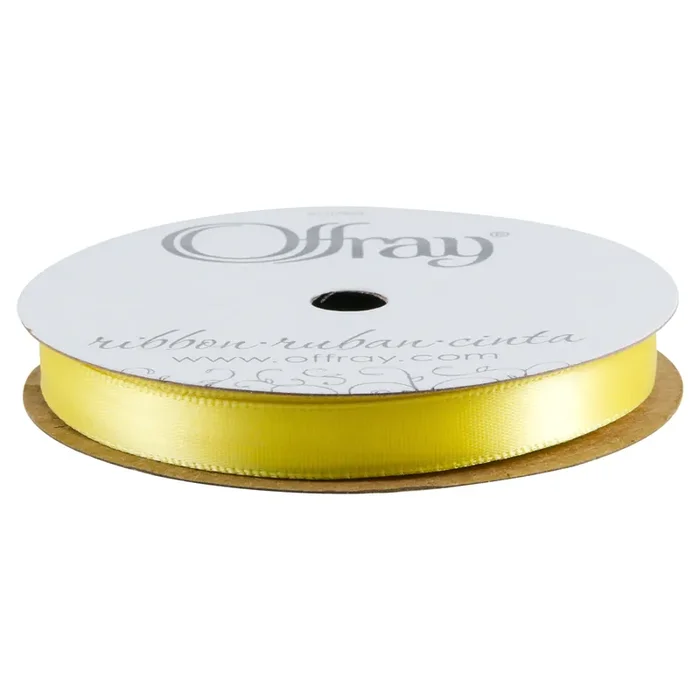 Offray 3/8″ Satin Lemon Ribbon