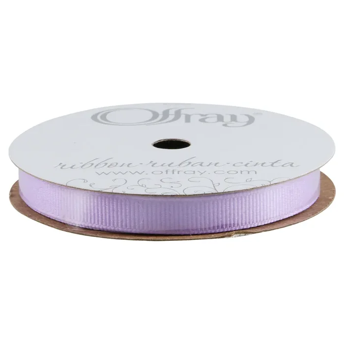 Offray Ribbon Grosgrain Light Orchid, 3/8 in x