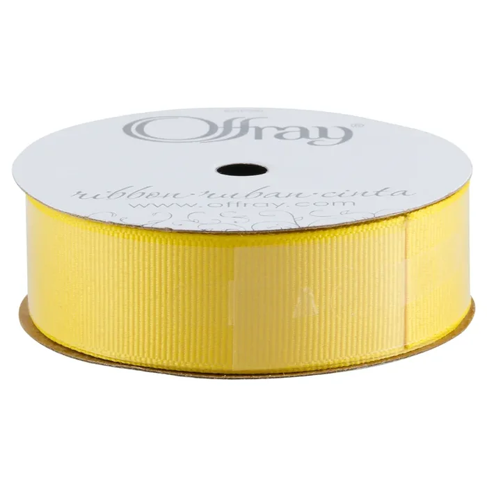 Offray Ribbon Grosgrain Maize 7/8 in x