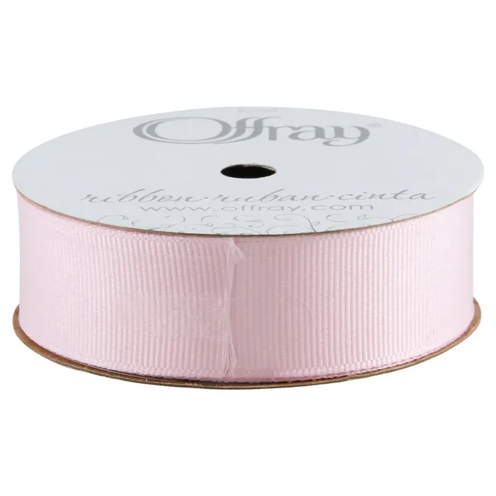Offray Ribbon Grosgrain Pink, 7/8 in x