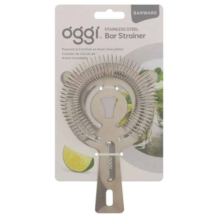 Oggi Barware Stainless Steel Bar Strainer 1 ea