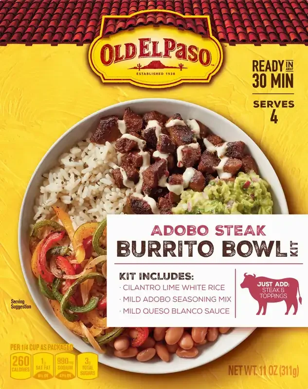 Old El Paso Adobo Steak Burrito Bowl Kit 11 oz