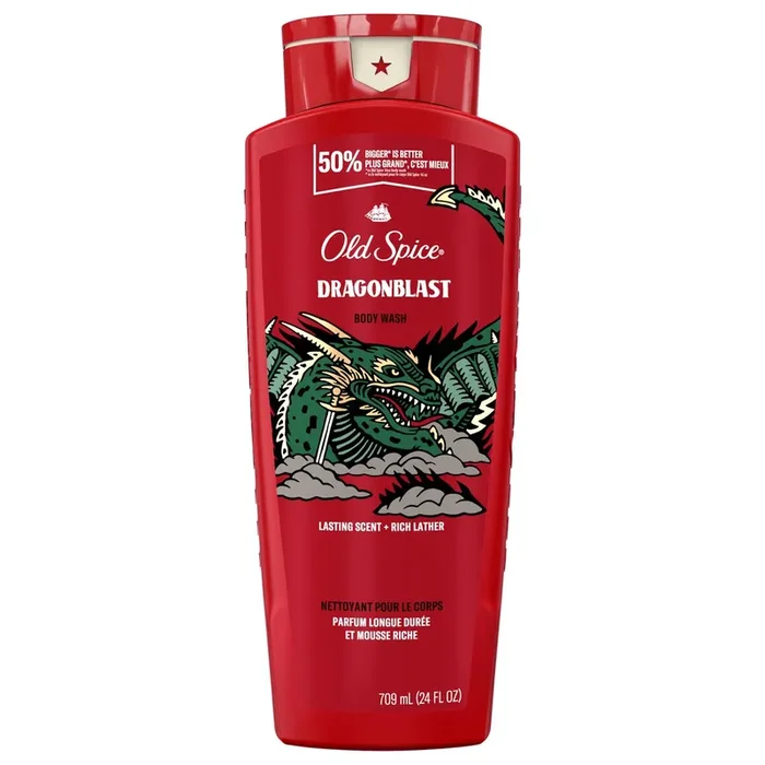 Old Spice Body Wash for Men, Dragonblast, Long Lasting Lather