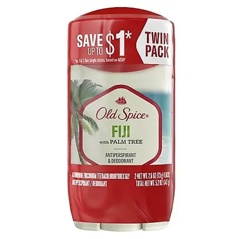 Old Spice Fiji With Palm Tree Invisible Solid Antiperspirant Deodorant For Men – 2-2.6 Oz