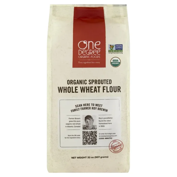 One Degree Organic Foods Flour, Whole Wheat, Organic Sprouted – 32 oz