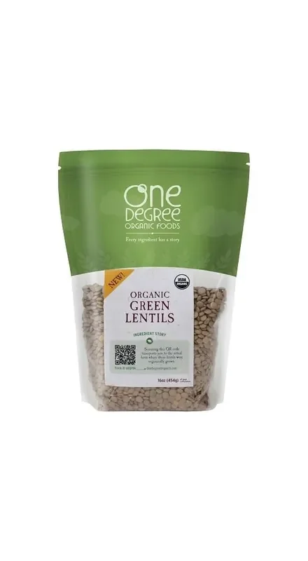 One Degree Organic Foods One Dgree Green Lentils