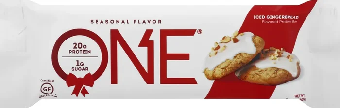 ONE Seasonal Iced Gingerbread Flavored Protein Bar 2.12 oz