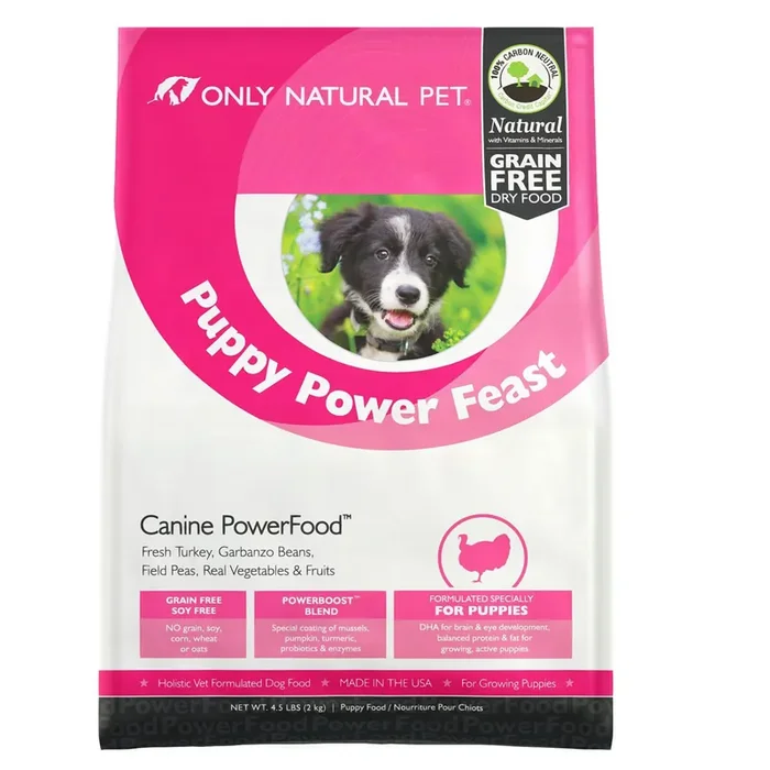 Only Natural Pet Canine PowerFood Puppy Food – Limited Ingredient, Natural, Grain Free, Turkey