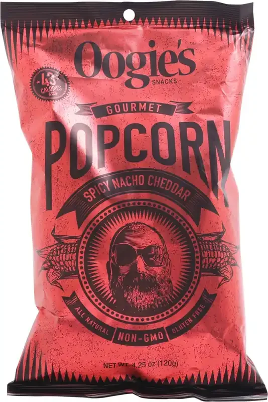 Oogie‘s Snacks Spicy Nacho Cheddar Gourmet Popcorn 4.25 oz Bag