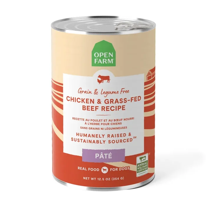 OPEN FARM Chicken & Grass-Fed Beef Pâté for Dogs 12.5 oz