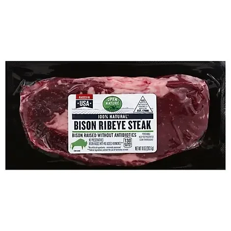 Open Nature Bison Steak Ribeye Boneless