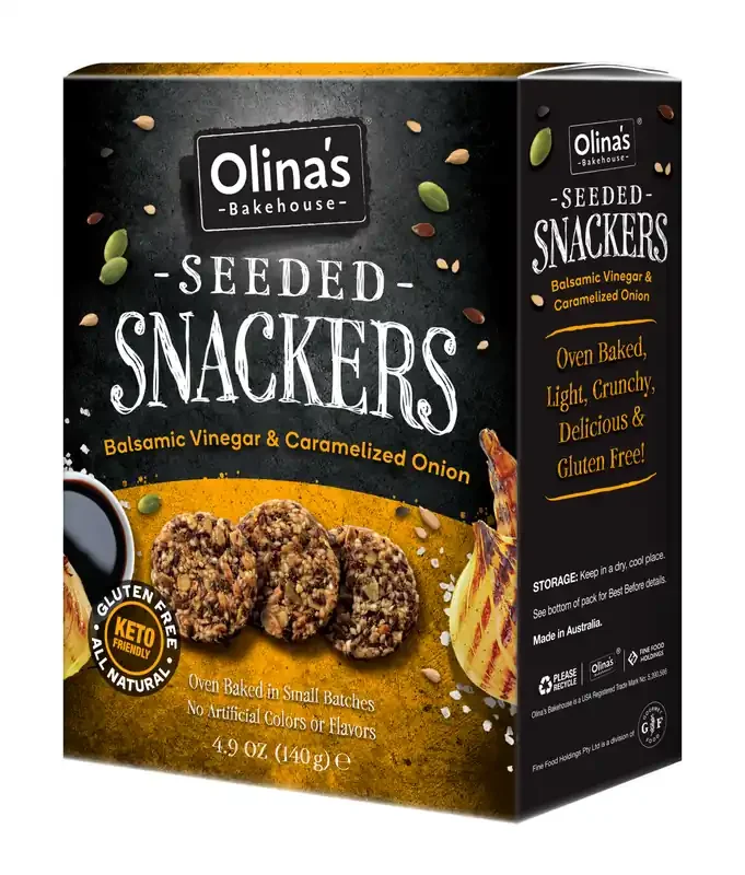 Open Road Olina‘s Balsamic & Onion Crackers