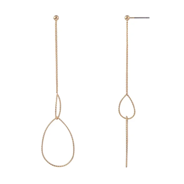 Ophelia Roe 2 Teardrop Wire Earring Gold