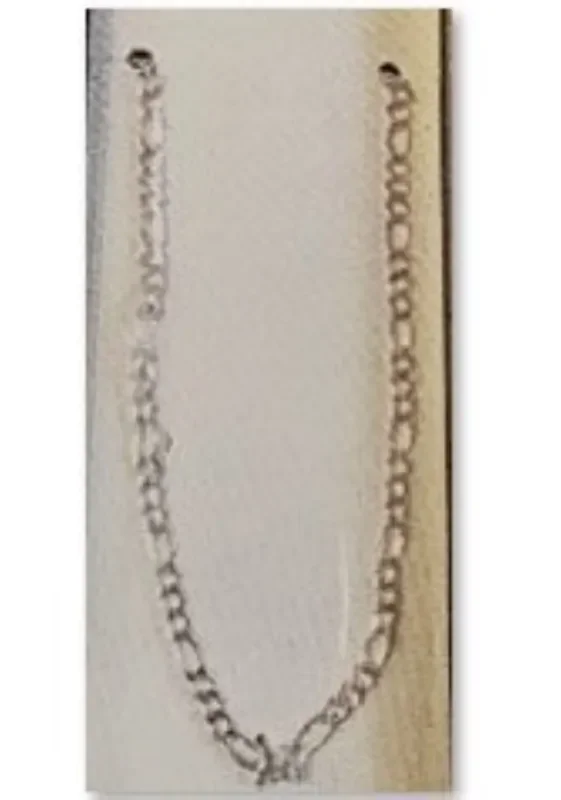 Ophelia Roe 22 Inch Silver Plated Figaro Chain Necklace