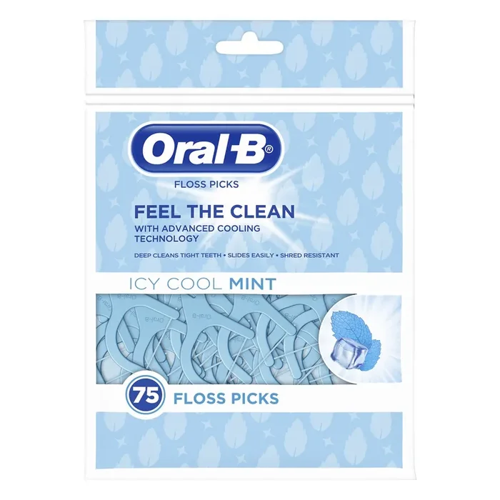 Oral-B Icy Cool Mint Floss Picks 75 ea