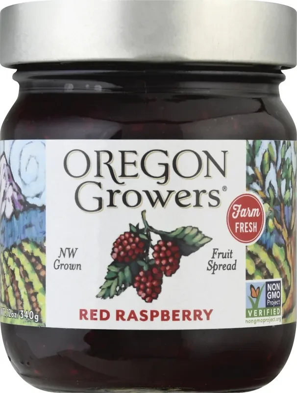 Oregon Growers Fruit Spread Red Raspberry – 12 Oz