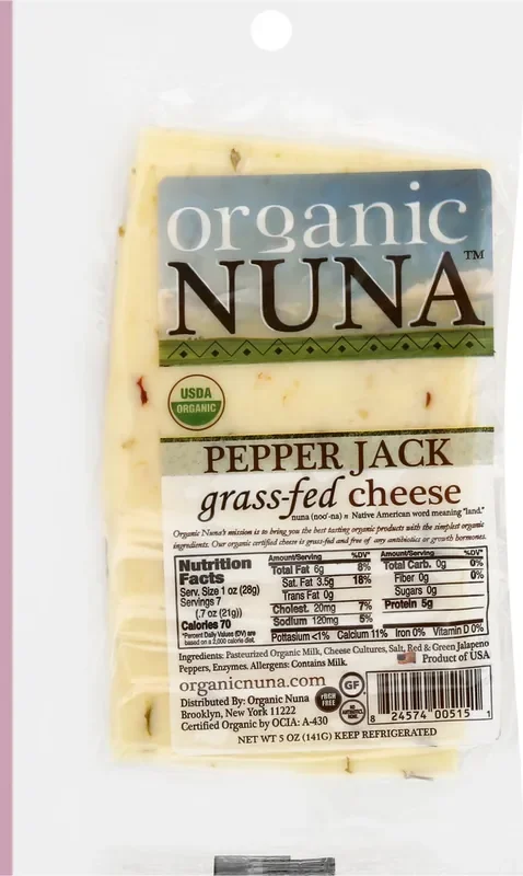 Organic Nuna Grass-Fed Pepper Jack Cheese 5 oz