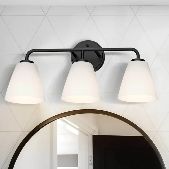 Origin 21 Mackie 24-in 3 -Light Matte Black Modern/contemporary Vanity light