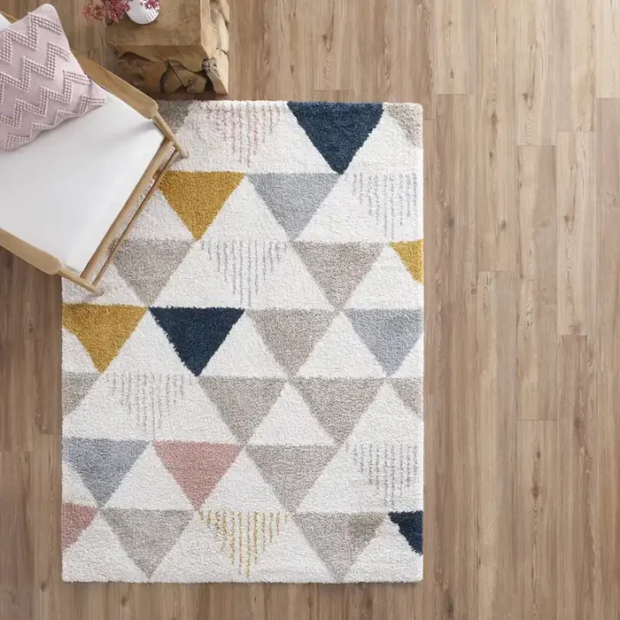 Origin 21 Modern Geo 2 x 3 (ft) Loomed Multi Rectangular Indoor Geometric Mid-Century Modern Area rug