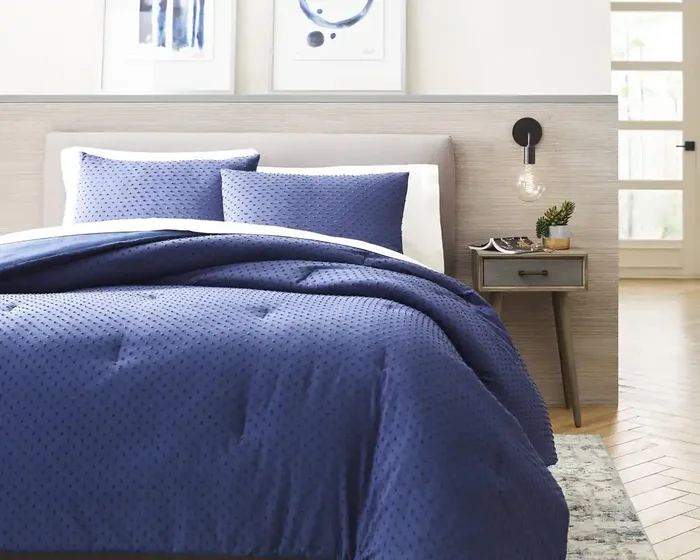 Origin 21 Navy Solid Full/Queen Comforter Cotton