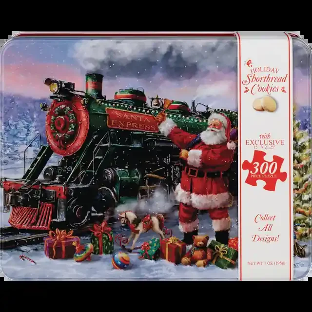 ORIGINAL GOURMET Holiday Puzzle Cookie Tin