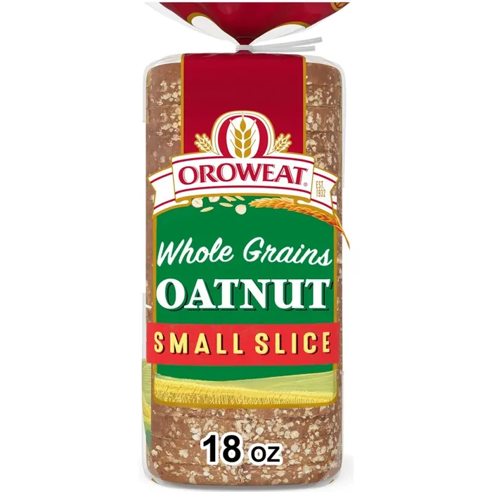 Oroweat Small Slice Oatnut Bread, 18 oz, Oat Bread, Bag