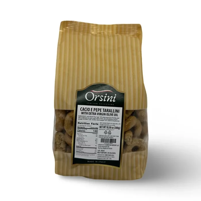 Orsini Cacio E Pepe Tarallini with Extra Virgin Olive Oil 10.58 Oz