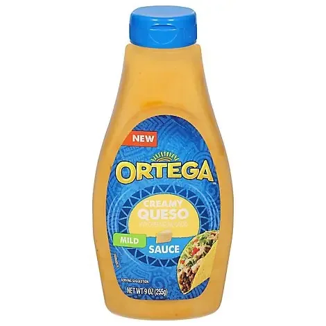 Ortega Creamy Queso Thick And Smooth Taco Sauce In Bottle – 9 Oz