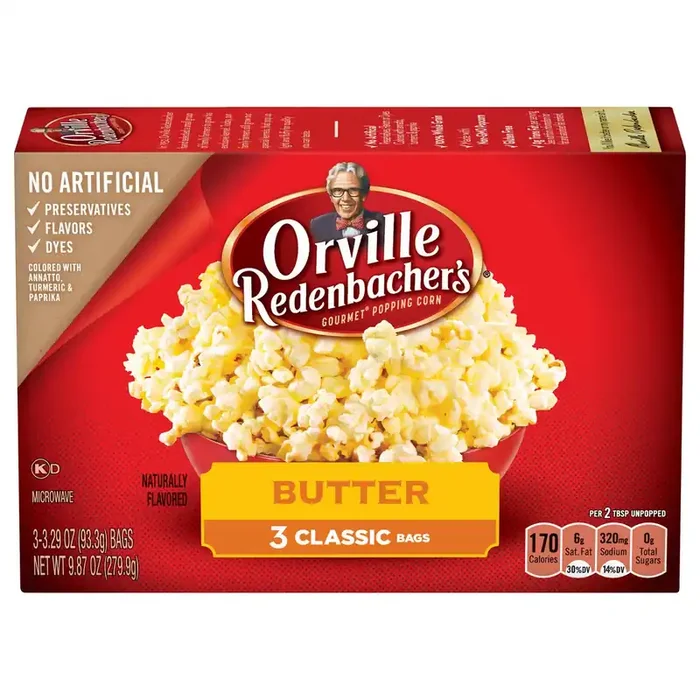 Orville Redenbacher‘s 3 Pack Classic Bags Gourmet Butter Popping Corn 3 ea