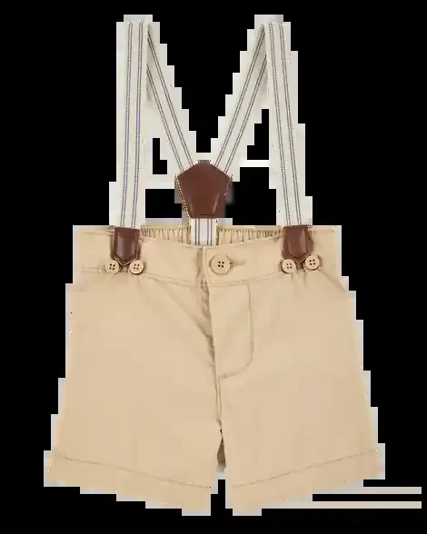 Oshkosh Baby Khaki Suspender Shorts Khaki 9M